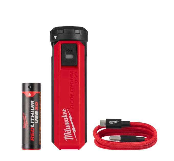 Аккумулятор и зарядное устройство (POWERBANK) 2,1А MILWAUKEE, L4 PPS-301, с зарядным устройством USB