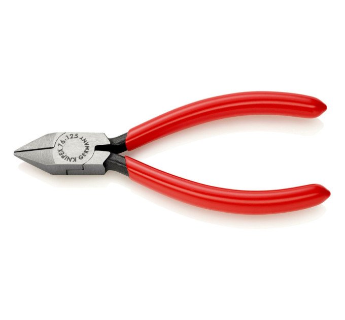 Кусачки боковые (бокорезы) для электроники, Ø1,7мм, 125мм KNIPEX 76 81 125, фосфатированные