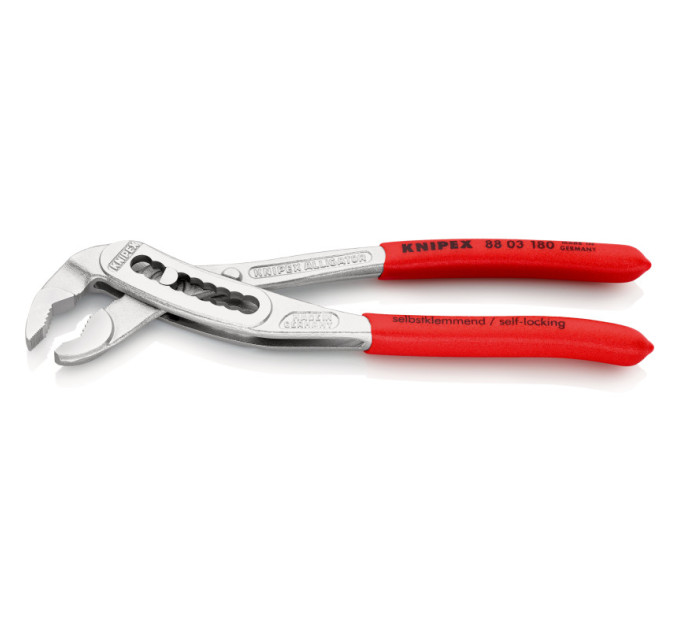 Клещи сантехнические переставные силовые, Ø42мм Aligator KNIPEX 88 03 180, хромированные
