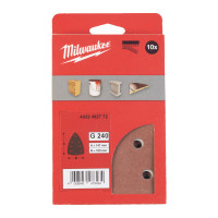 Шліфувальні листи дельтавидні MILWAUKEE, 100х147мм HL, зерно 240 (10шт)