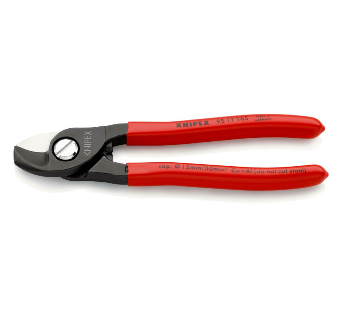 Ножницы для резки кабелей, Ø15мм / 50мм², 165мм KNIPEX 95 11 165 SB, фосфатированные