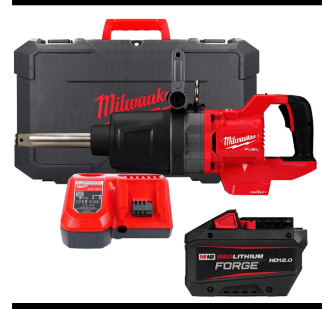 Гайковерт аккумуляторный бесщеточный MILWAUKEE 1'' (2711Нм) M18 ONEFHIWF1D-121C, (ЗУ+1ак.) FORGE™