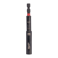 Держатель для бит магнитный ShW 1/4'' Hex MILWAUKEE, 75мм (с выдвижным фиксатором)
