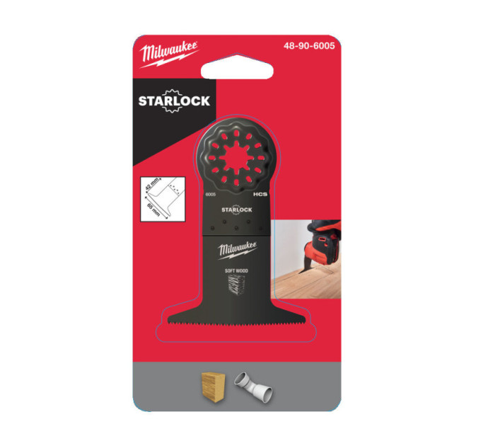 Полотно для мультитула STARLOCK MILWAUKEE, 65x42мм (дерево)