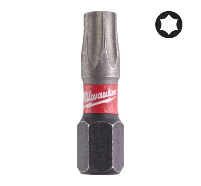 Бита SHOCKWAVE MILWAUKEE, TX30, 25мм, (2шт)