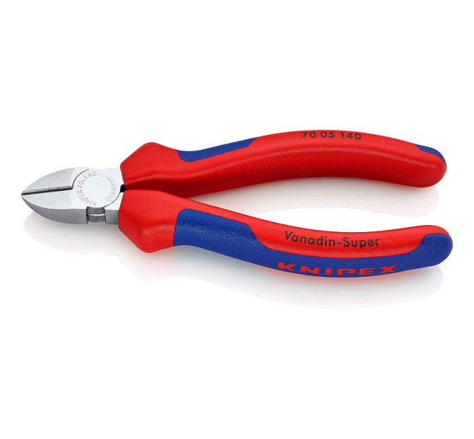 Кусачки боковые (бокорезы), Ø4,0мм, 140мм KNIPEX 70 05 140, хромированные