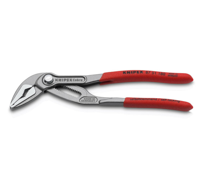 Клещи сантехнические переставные особо тонкие, Ø42мм Cobra ES KNIPEX 87 51 180, фосфатированные
