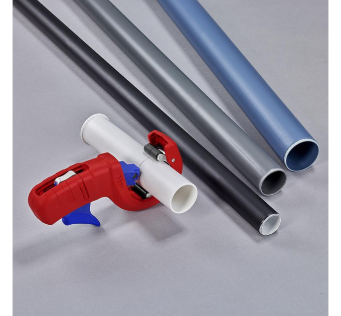 Труборез KNIPEX DP 50 для канализационних ПВХ труб 32/40/ 50мм, 90 23 01 BK