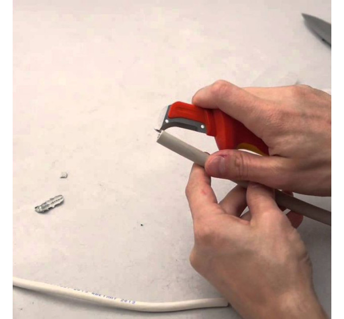 Нож для удаления изоляции Knipex 98 55, 180 мм с пяткой