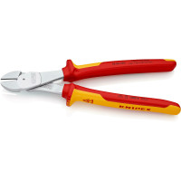 Кусачки боковые (бокорезы) особой мощности, Ø4,6мм, 250мм VDE KNIPEX 74 06 250, хромированные