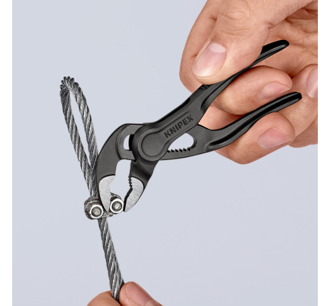 Клещи сантехнические переставные высокотехнологические, Ø28мм Cobra KNIPEX XS 87 00 100 BK, фосфат
