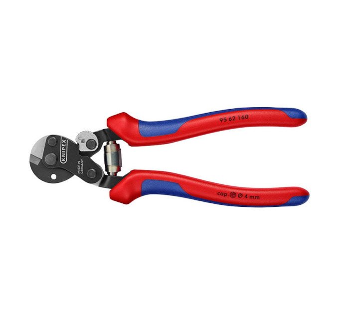 Ножницы для резки особо прочных проволочных тросов Ø4,0мм, 160мм KNIPEX 95 62 160, фосфатированные