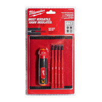 Набор отверток прецезионных изолированных VDE MILWAUKEE 4-в-1 (рукоятка VDE + 4 бит TORX VDE)