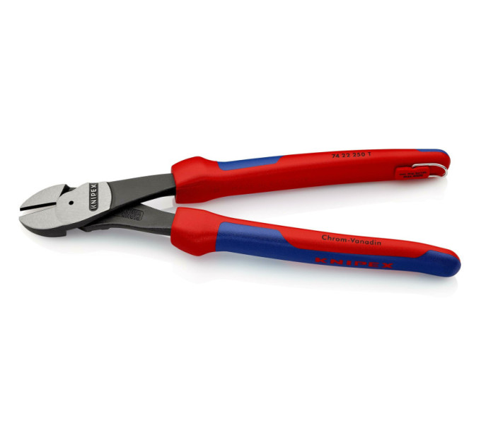 Кусачки боковые (бокорезы) особой мощности, 12 °, Ø4,6мм, 250мм KNIPEX 74 22 250 T, фосфатированные