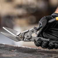 Ножницы по металлу TOUGHBUILT TB-H4-60-SOL, 280мм длинные изогнутые