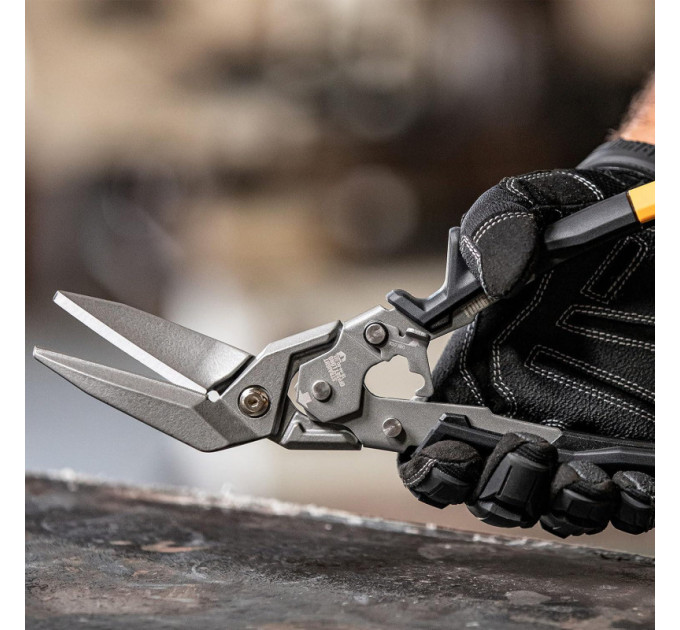 Ножницы по металлу TOUGHBUILT TB-H4-60-SOL, 280мм длинные изогнутые
