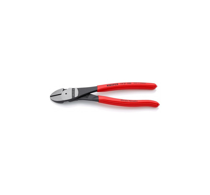 Кусачки боковые (бокорезы) особой мощности, 12°, Ø3,8мм, 180мм KNIPEX 74 21 180, фосфатированные