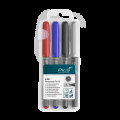 Набор маркеров перманентных PICA 534/04 Classic Permanent Pen Medium(красый/ синий/черный/белый),4шт