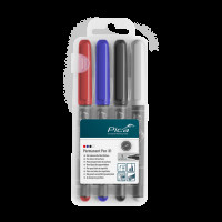Набор маркеров перманентных PICA 534/04 Classic Permanent Pen Medium(красый/ синий/черный/белый),4шт