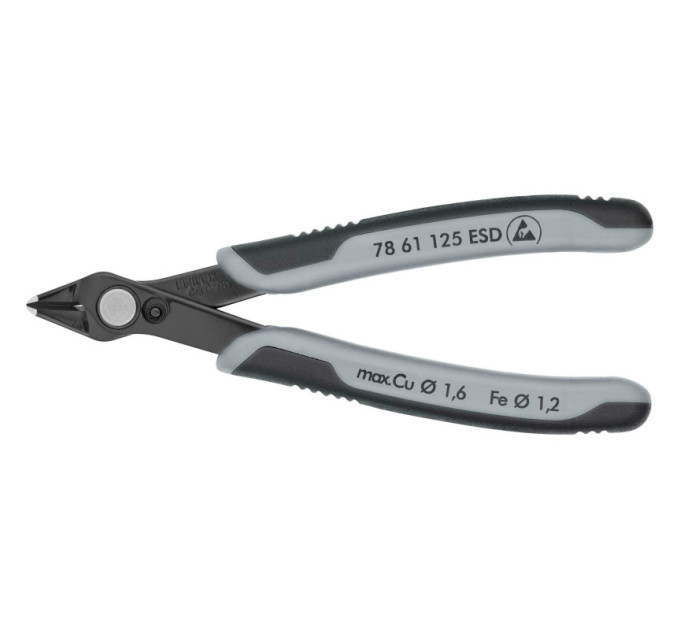 Кусачки Electronic Super Knips Ø1,6мм, 125мм KNIPEX 78 61 125 ESD SB (в блистере)
