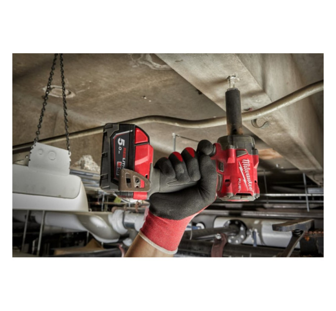 Гайковерт аккумуляторный бесщеточный MILWAUKEE 1/2" (339 Нм) M18 FIW2P12-502X, с пином (ЗУ+2Х5Ач)