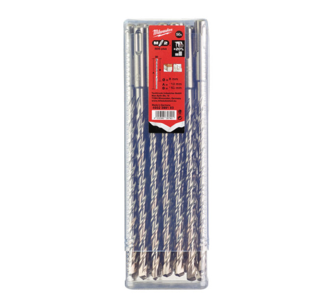 Бур SDS-PLUS M2 MILWAUKEE, Ø8,0х210х150мм, (50шт)