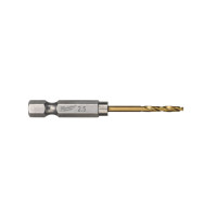 Сверло по металлу RedHEX SHOCKWAVE™ HSS-TiN MILWAUKEE, Ø2,5х62х19мм, (10шт)