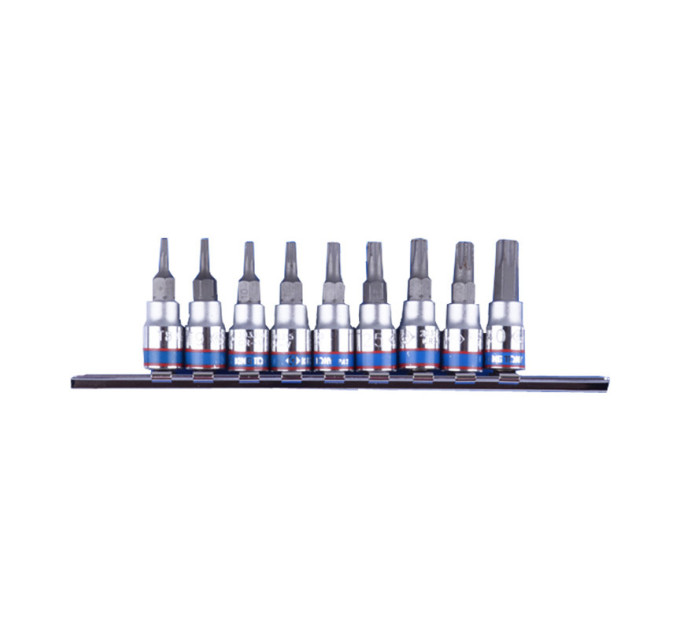 Набор TORX 1/4" 9 ед. в держателе T8-T40 (на планке)