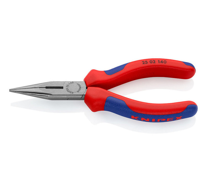 Круглогубцы плоские с режущими кромками Ø2,5мм, 140мм KNIPEX 25 02 140, фосфатированные