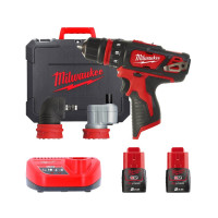 Дриль-шуруповерт акумуляторний MILWAUKEE M12 BDDXKIT-202C (32 Нм) (2насадки+ЗУ+2акк.Х2Ач+кейс)