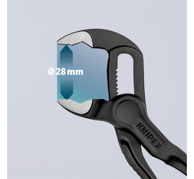 Клещи сантехнические переставные высокотехнологические, Ø28мм Cobra KNIPEX XS 87 00 100 BK, фосфат