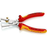 Клещи для удаления изоляции, с функцией резания кабеля, VDE StriX KNIPEX 13 66 180, хромированные