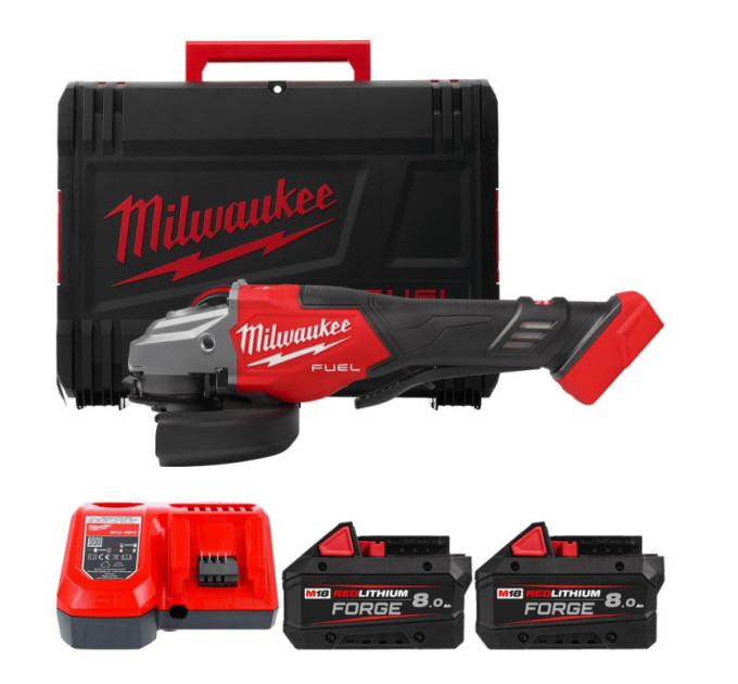 Шліфмашина кутова - болгарка акумуляторна безщіткова MILWAUKEE Ø125мм M18 FHSAG125XPDB2-802X