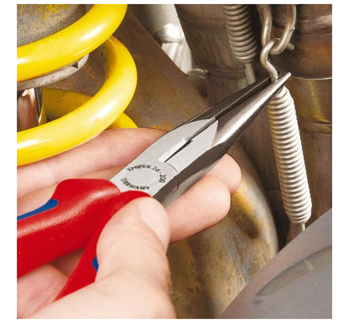 Круглогубцы плоские с режущими кромками, угол 40 °, Ø3,2мм, 200мм KNIPEX 26 21 200, фосфатированные