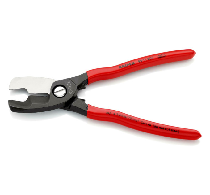 Ножницы для резки кабелей, Ø20мм / 70мм², 200мм KNIPEX 95 11 200, фосфатированные