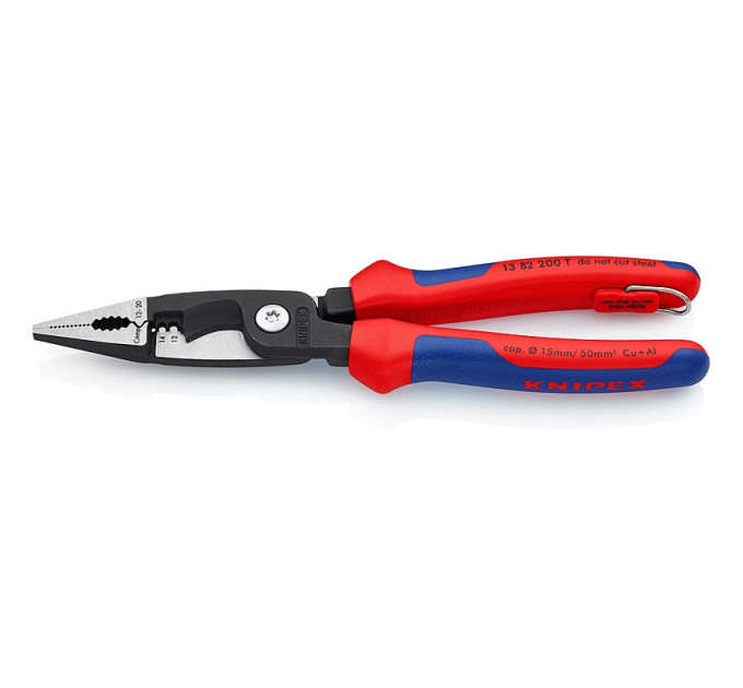 Багатофункціональні кліщі для електромонтажних робіт KNIPEX 13 82 200 T BK