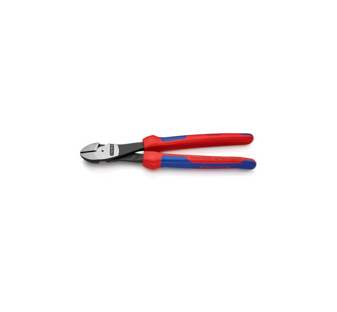 Кусачки боковые (бокорезы) особой мощности, Ø4,6мм, 250мм KNIPEX 74 02 250, фосфатированные