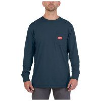 Футболка MILWAUKEE, WTLS з кишенею та довгим рукавом, синя, (розмір XXL) Футболка MILWAUKEE, WTLS з кишенею та довгим рукавом, синя, (розмір XXL)