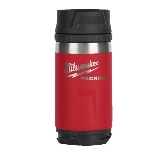 Термочашка PACKOUT MILWAUKEE Sip Lid, 355мл красная