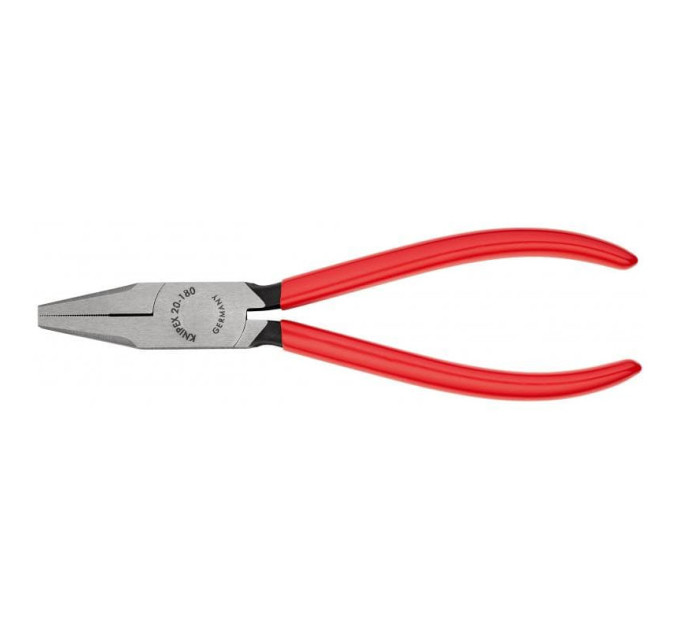 Плоскогубцы с гладкими губками, 180мм KNIPEX 20 01 180, фосфатированные