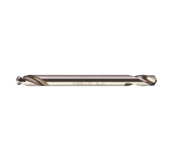 Сверло по металлу HSS-G MILWAUKEE, DIN 1412 C, Ø5,0х62х18мм, двухстороннее, (10шт)