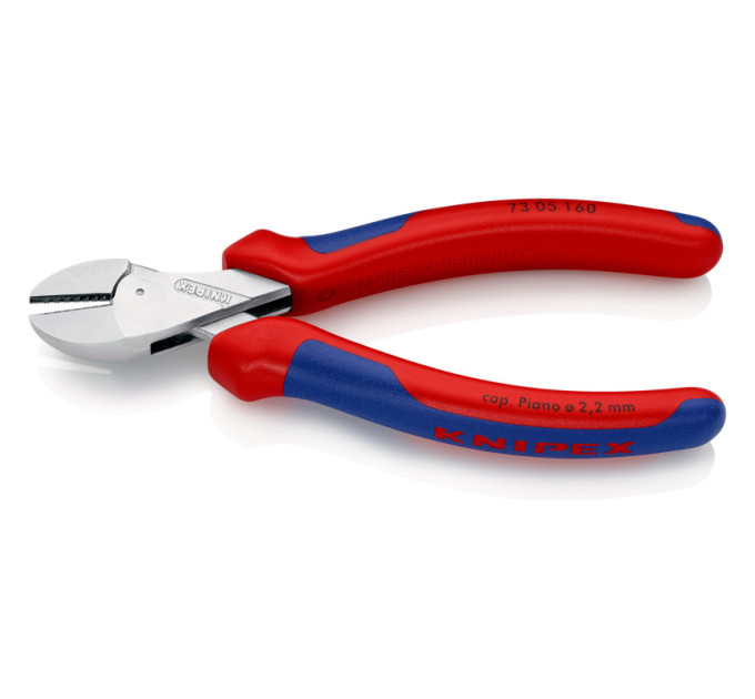 Кусачки боковые (бокорезы) компактные X-Cut, Ø12,0мм, 160мм KNIPEX 73 05 160, хромированные