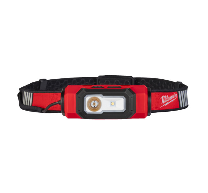 Фонарь светодиодный аккумуляторный налобный (зарядка через USB) MILWAUKEE L4 HL-VIS-301