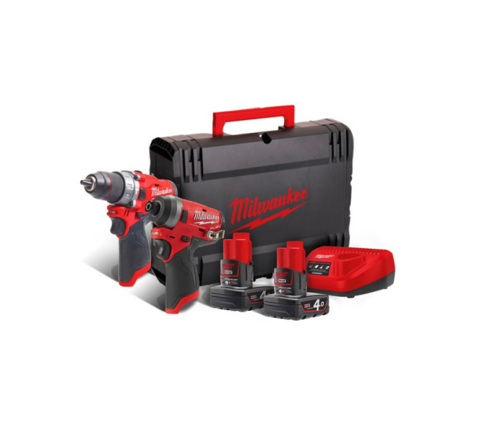 Набір з 2х інструментів безщіткових акумуляторних MILWAUKEE M12 FPP2A-602X