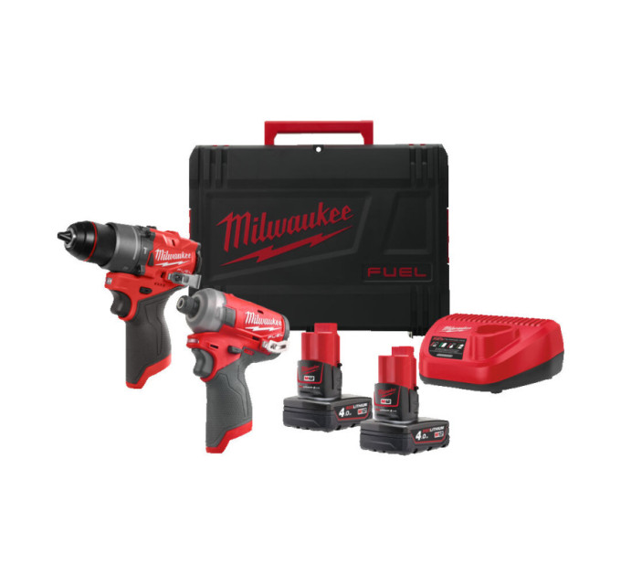 Набір з 2х інструментів безщіткових акумуляторних MILWAUKEE M12 FPP2E2-402X