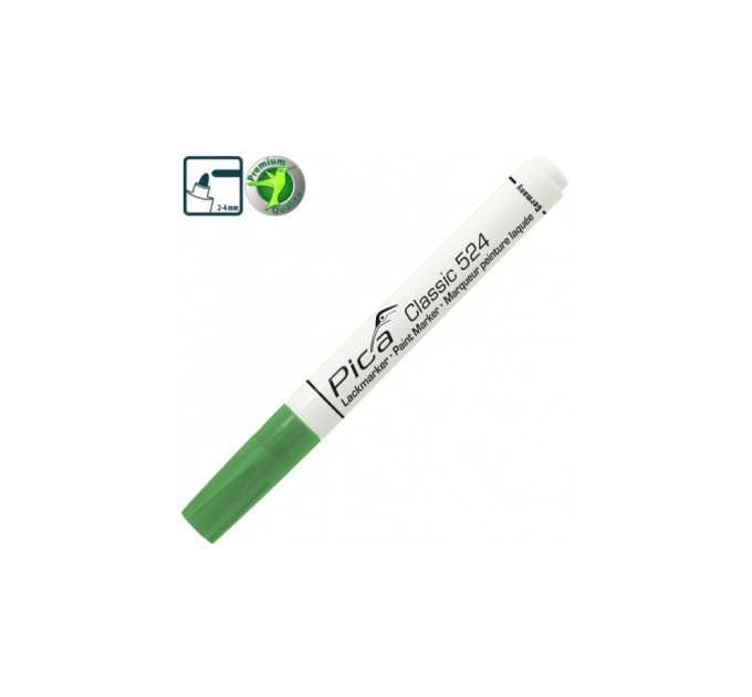 Маркер с жидкой краской Pica 524/36 Classic Industry Paint Marker, зеленый