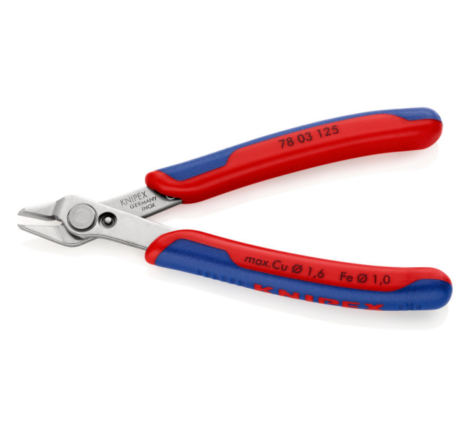 Кусачки Electronic Super Knips Ø1,6мм, 125мм KNIPEX 78 03 125 SB (в блистере)