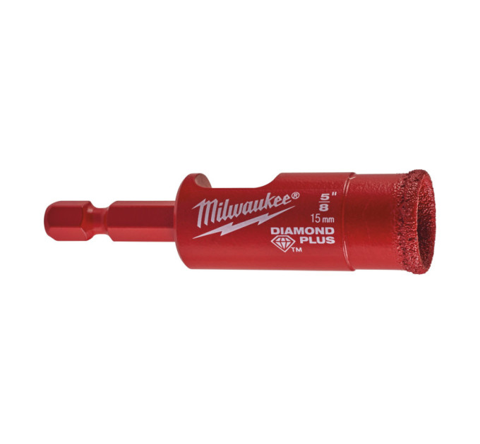 Коронка алмазна Diamond Plus MILWAUKEE, Ø15мм (1/4 Hex)