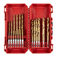Набор сверл по металлу RedHEX SHOCKWAVE™ HSS-TiN PACKOUT MILWAUKEE, (19шт) (2-10мм)