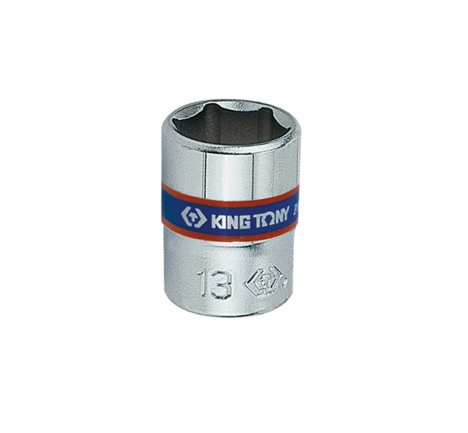 Головка торцевая хромированная 1/4" KING TONY, 10мм (6 гранн.)